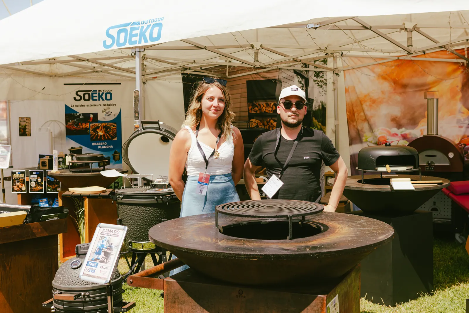 Stand de marque sur le festival