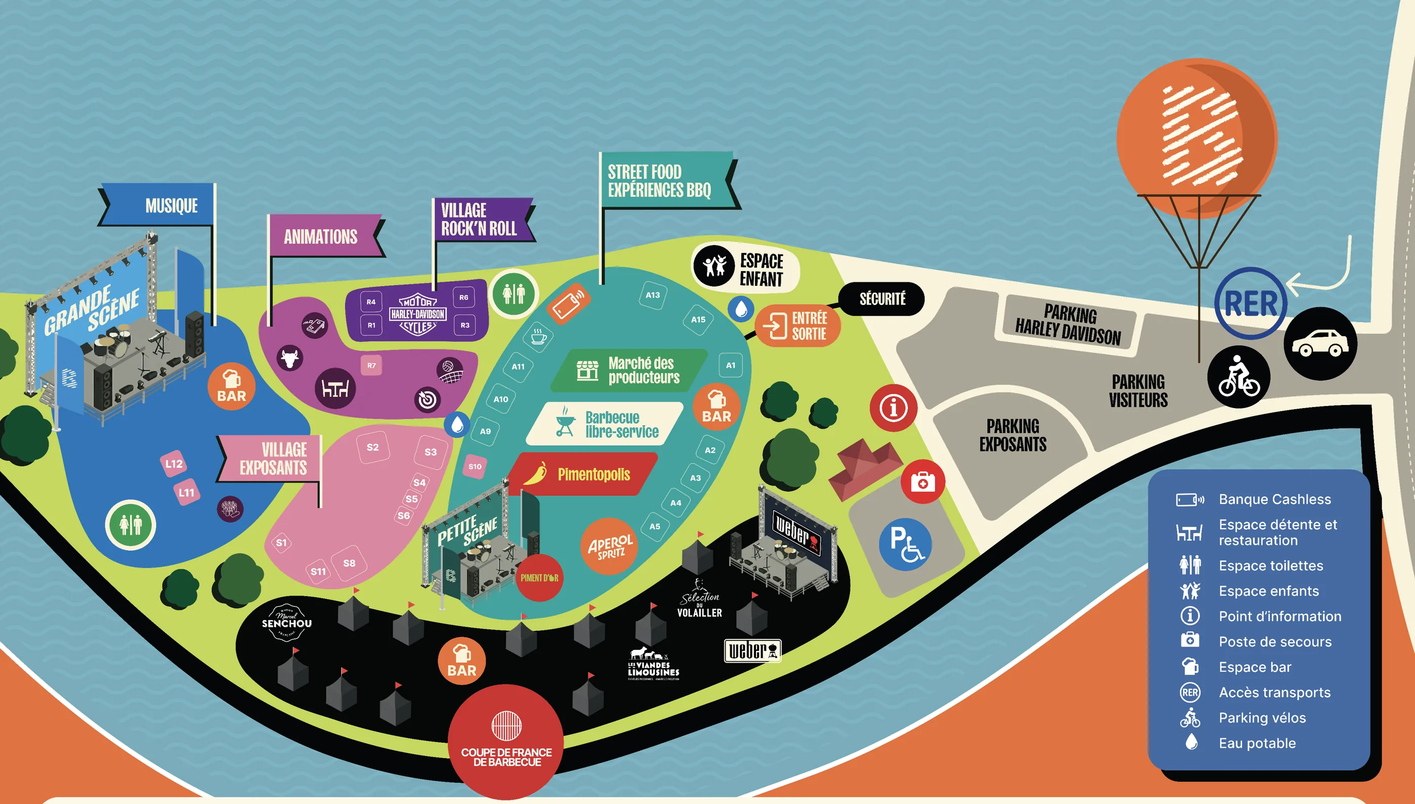 Plan du Barbecue Fest Paris 2026
